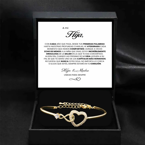 A Mi Hija | Siempre Unidas | Pulsera Corazón (30% OFF)