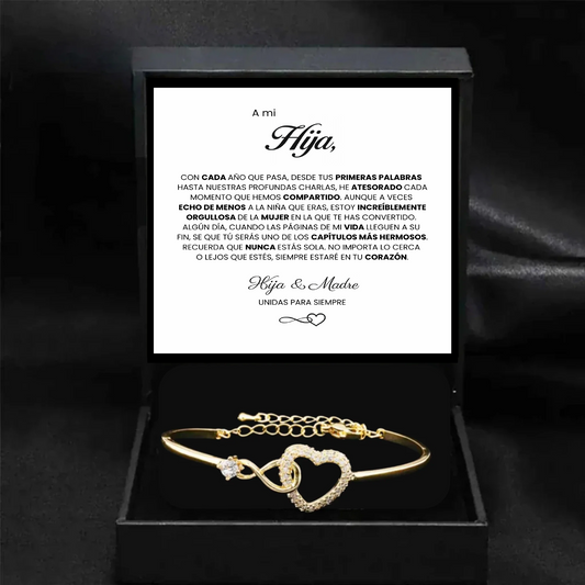 A Mi Hija | Siempre Unidas | Pulsera Corazón (30% OFF)